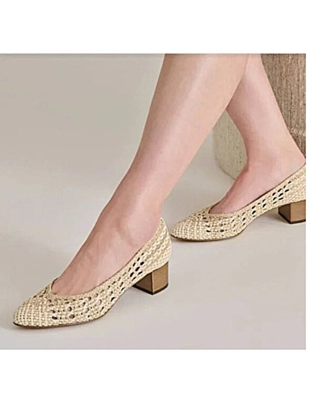 DOLCE VITA Lula Woven Raffia Heels